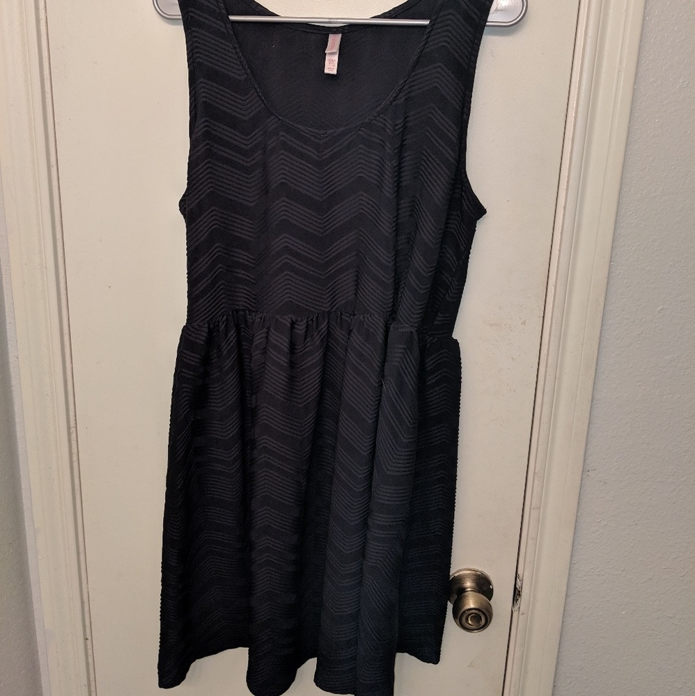 Xhileration black chevron dress, plus size